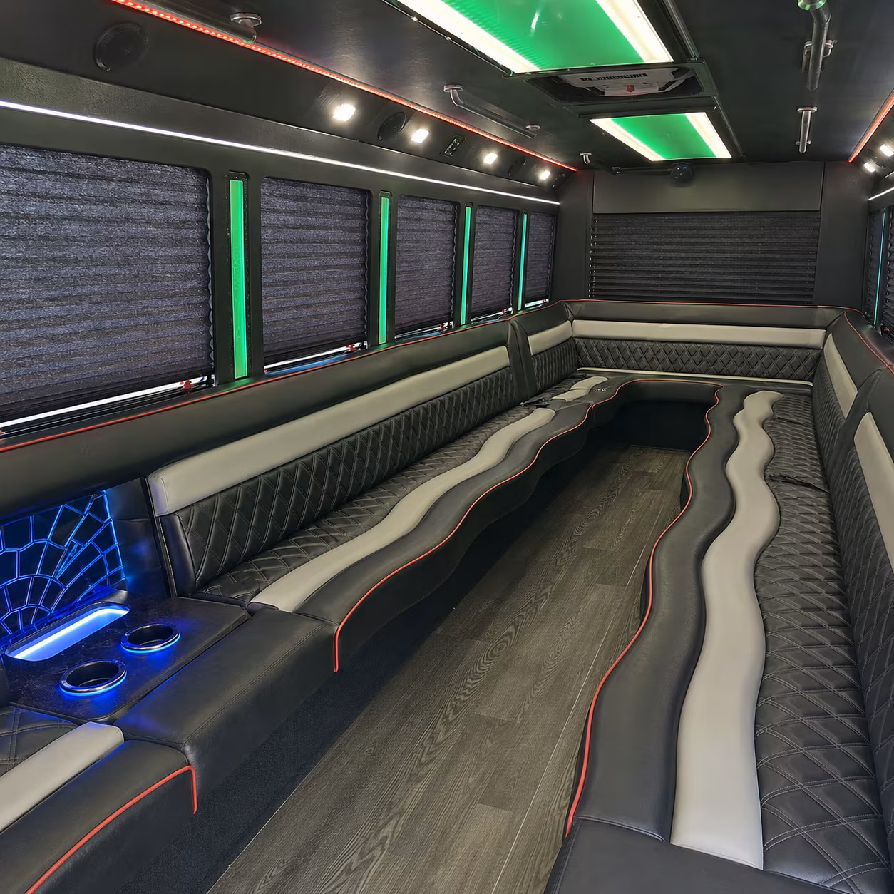Greenville Birthday, Sweet 16, & Quinceañera Transportation party bus exterior