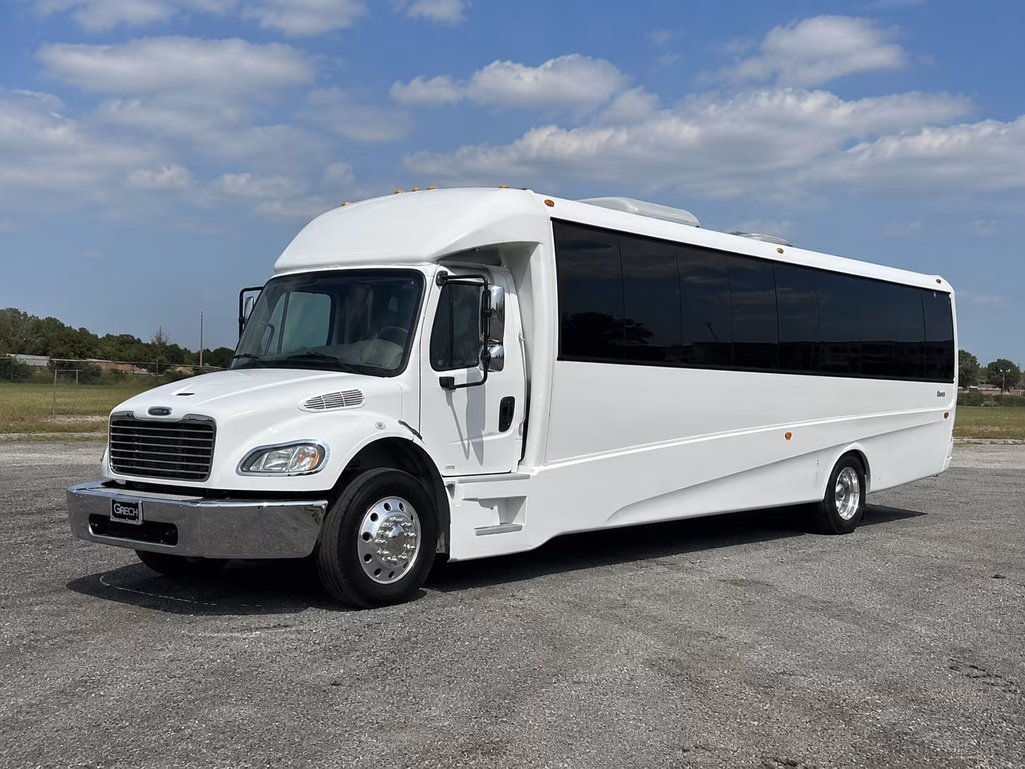 Greenville Private Event Transportation party bus exterior