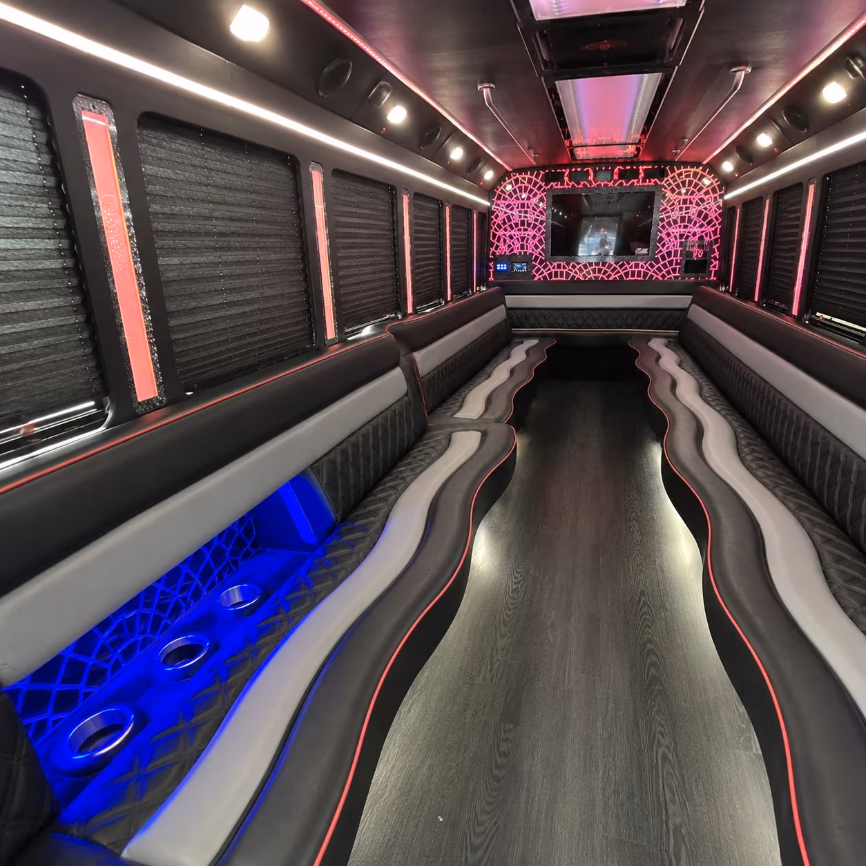 Greenville Private Event Transportation party bus exterior