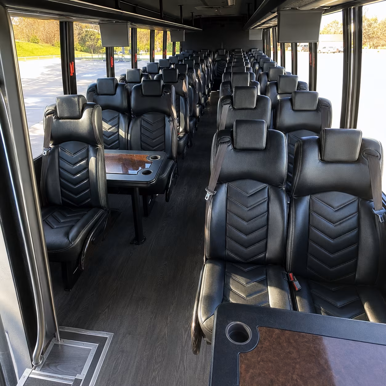 Greenville School Event Transportation party bus exterior
