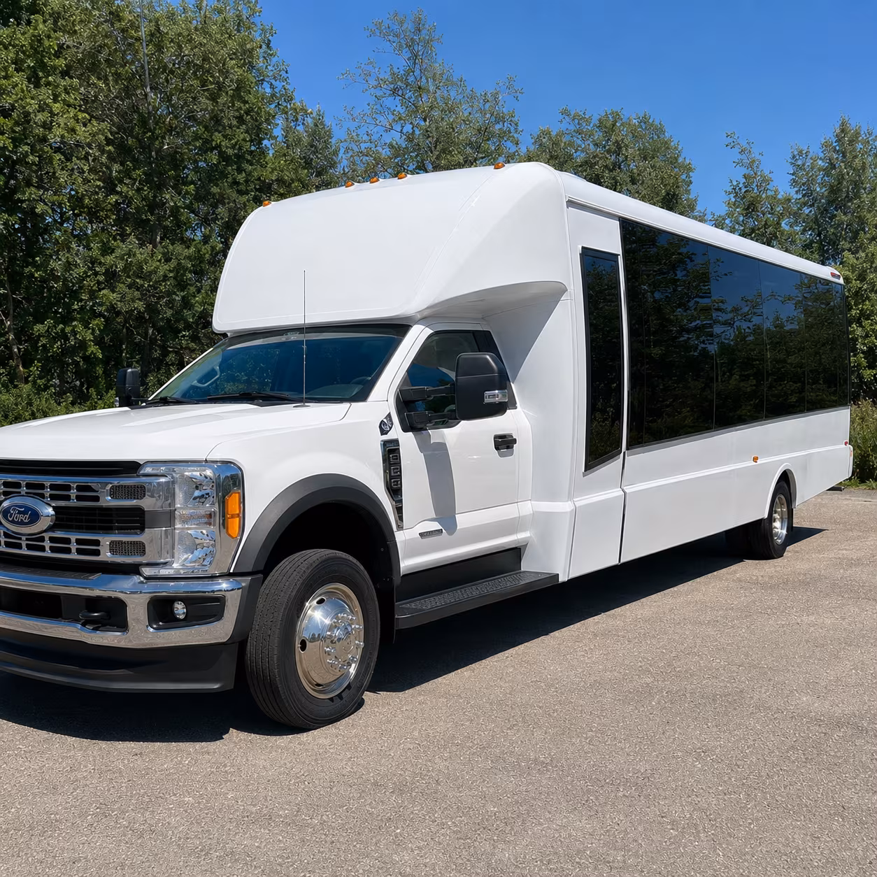 Greenville School Event Transportation party bus exterior
