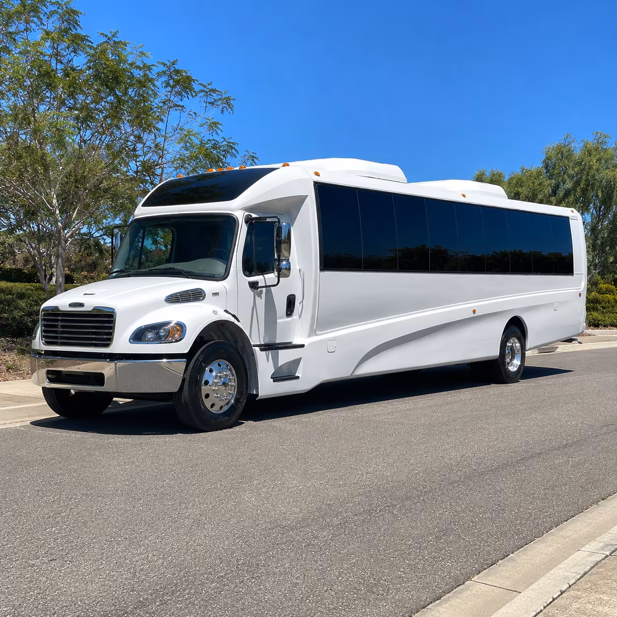 Greenville School Event Transportation party bus exterior