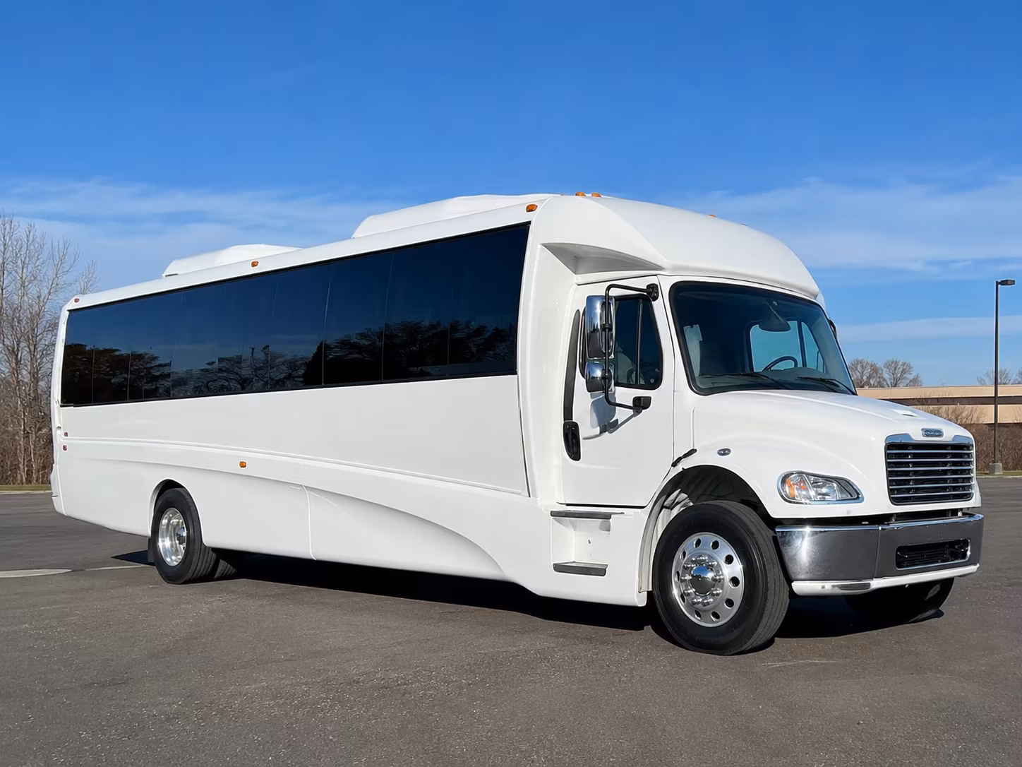 Greenville Sporting Event Transportation party bus exterior