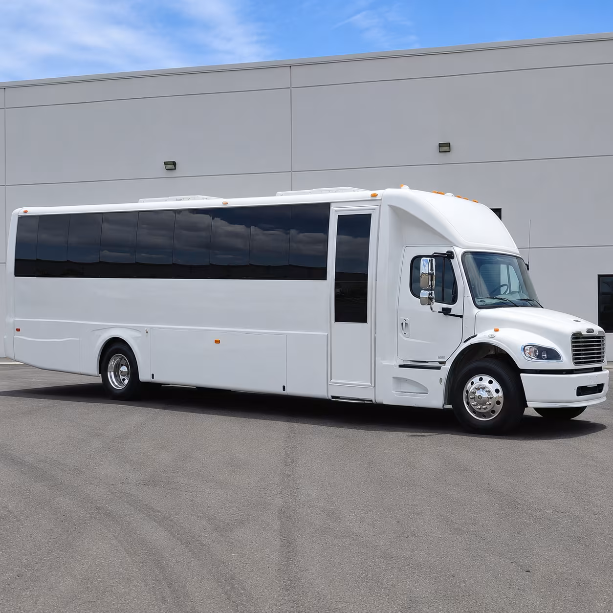 Greenville Sporting Event Transportation party bus exterior