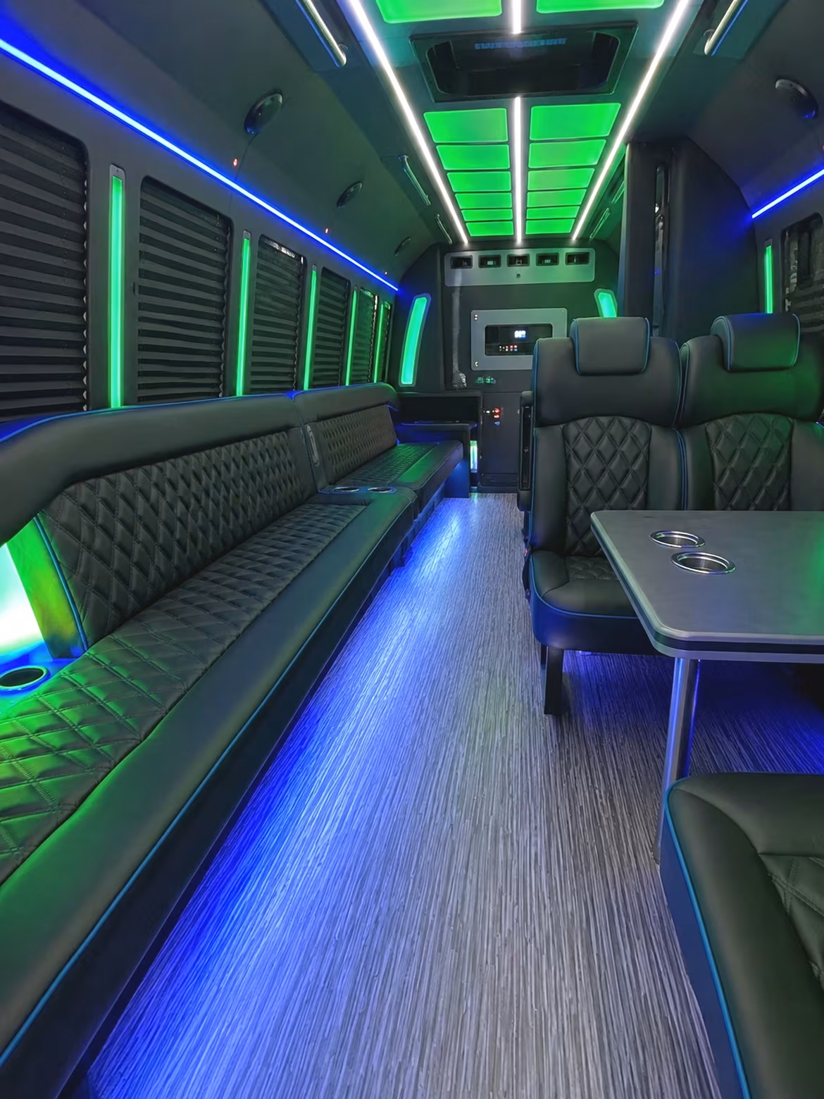 Greenville Winery Tour & Pub Crawl Transportation party bus interior
